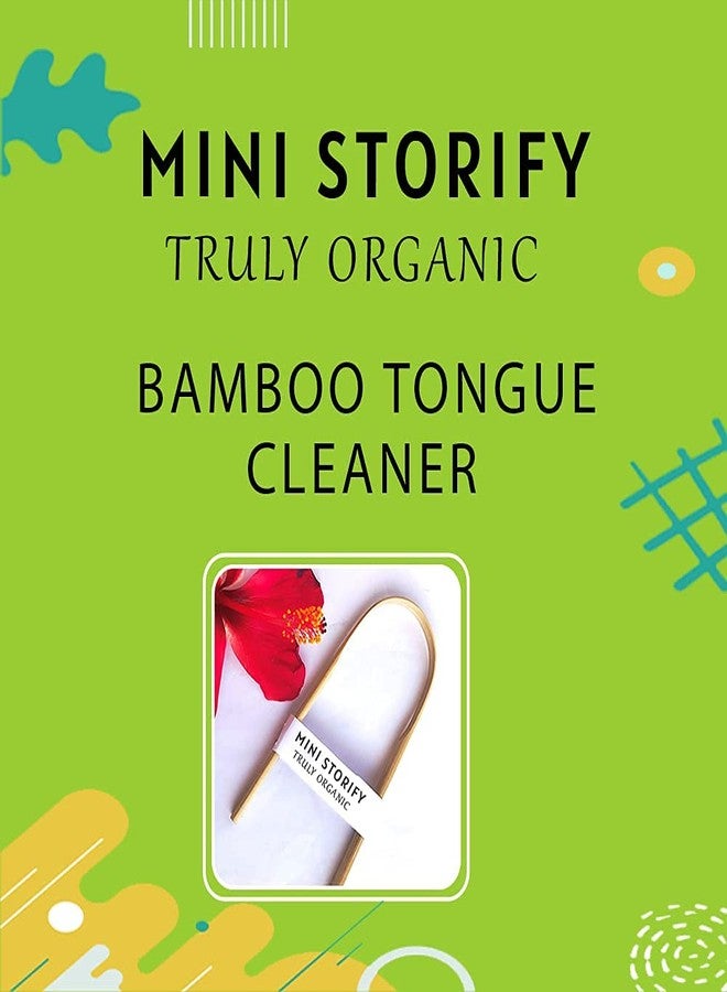 Mini Storify Truly Organic ميني ستوريفاي - منظف لسان من الخيزران الخشبي - عبوة من 8 قطع - تنظيف فم طبيعي وصديق للبيئة - عناية بالفم للأطفال والكبار والرجال والنساء - بني - Image 4